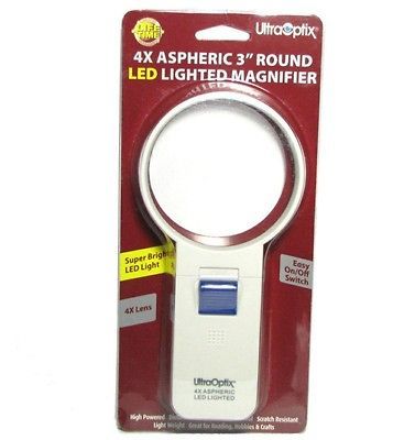 ultraoptix led lighted magnifier 4x round 3 