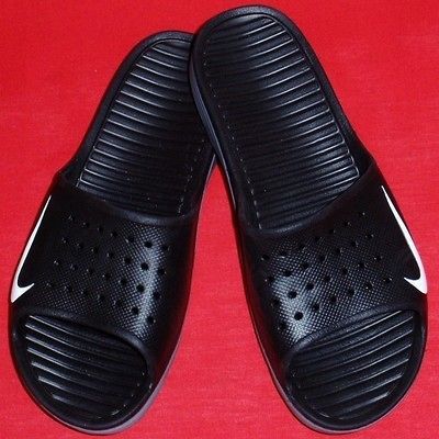 NEW Mens NIKE SOLARSOFT Black Flip Flops Slides Comfort Sandals Shoes 