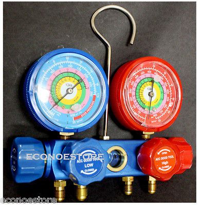 Valve Manifold Dual Gauge R404A R410A R22 R134A HVAC Diagnostic 