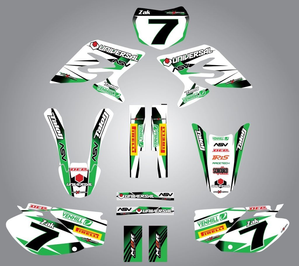 Full Custom Graphic Kit   STORM   KAWASAKI KX 125   1999 / 2002