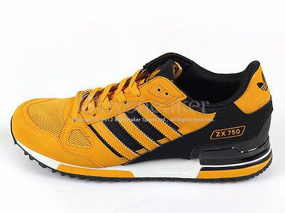 Adidas ZX750 Gold/Black/White Originals Classic Triple Stripes Trefoil 