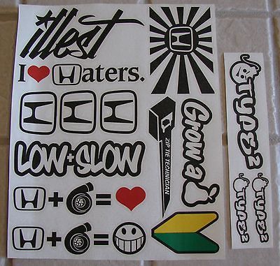 TYPE2 Vinyl Werks Sticker Bomb Sheet, JDM, Honda, Civic, sohc, vtec 