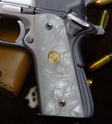 NEW MOTHER OF PEARL GRIPS FOR COLT 1911 KIMBER LESBARE 100% HANDMADE 