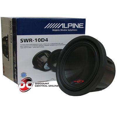 ALPINE SWR 10D4 10 INCH TYPE R CAR AUDIO SUBWOOFER 1000W RMS