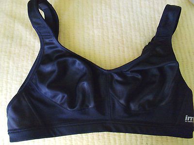 NEW LILYETTE 38C BLACK SPORTS BRA 0957 NO PDG NO UNDERWIRE IM IN 