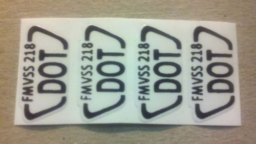 dot d o t fmvss 218 4 pack helmet stickers