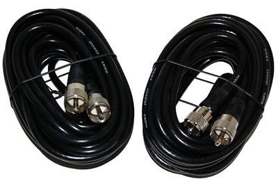 Lot 20Ft. RG 8X Mini 8 Coax PL 259 Male to Male Ham Radio Antenna 