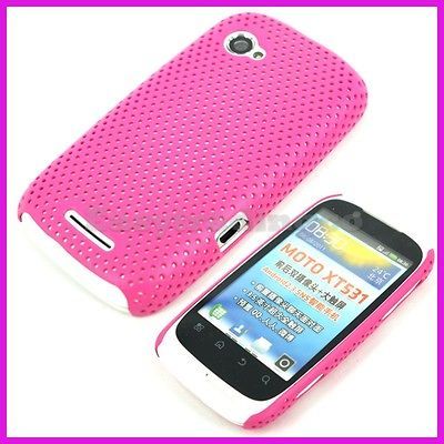 hot pink mesh back cover case for motorola fire xt