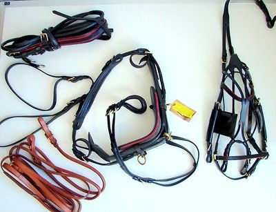 Tough 1 Training Show MINI Driving Cart Harness BLACK & RED TRIM Sharp 