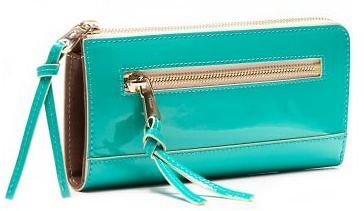 CHLOE Madeleine Emerald Patent Leather Purse RRP £425 BNWT 100% 