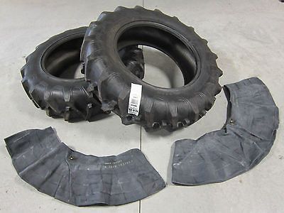 NEW 13.6X28 TRACTOR TIRES + INNERTUBES ALLIS CHALMERS 8 PLY 13.6 28 