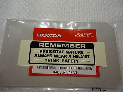 HONDA CAUTION PRESERVE NATURE DECAL CT CB CL SL 70 90 100 125 350 750 