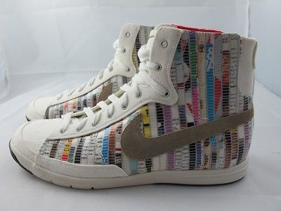 NEW WOMENS NIKE BLAZER MID PRM 432172 100 SAIL/ KAAKI DARK GREY