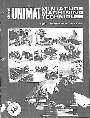 unimat sl db 2000 lathe and milling machine manual on