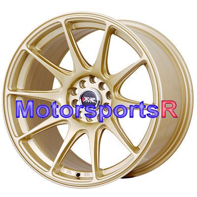 17 x 8.25 9.75 XXR 527 Gold Staggered Rims Wheels Concave 5x114.3 ET 