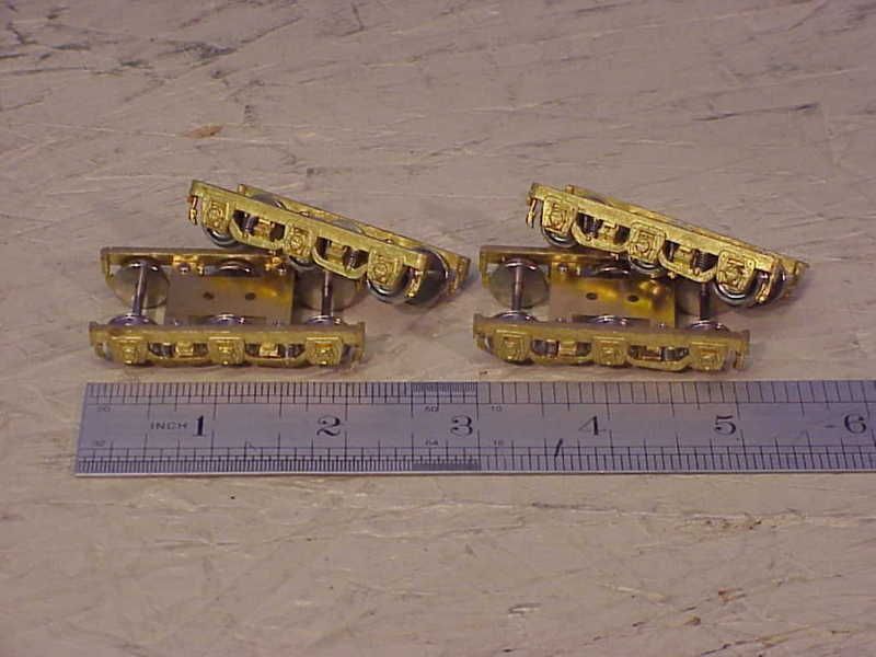 HO BRASS Overland #9618 Pullman 6 Wheel RB Trucks, 2 Pairs