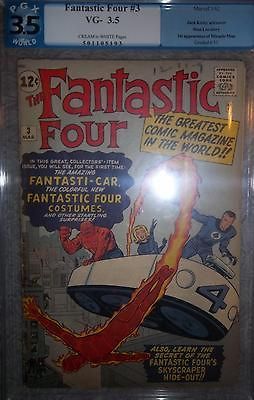 FANTASTIC FOUR #3 PGX VG KEY 1ST FANTASTIC FOUR COSTUMES GUIDE $690