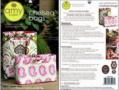 amy butler chelsea bags quilting sewing fabric pattern time left