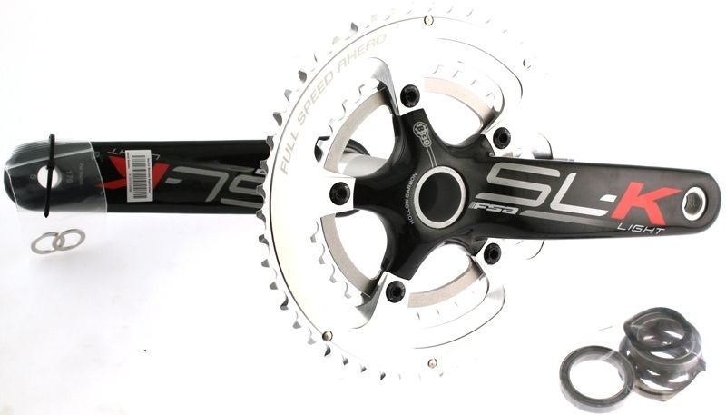 FSA SL K LIGHT BB30 172.5mm 39x53 Carbon Fiber Bike Crankset 10 Speed 