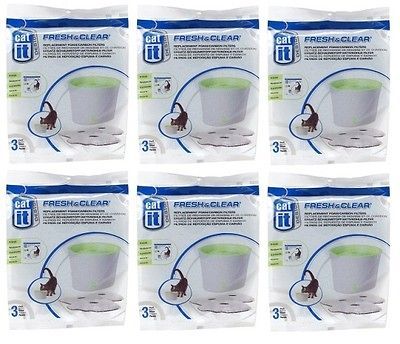 Catit Small Drinking Fountain Replacement Filters 18 pk (6x3pk)