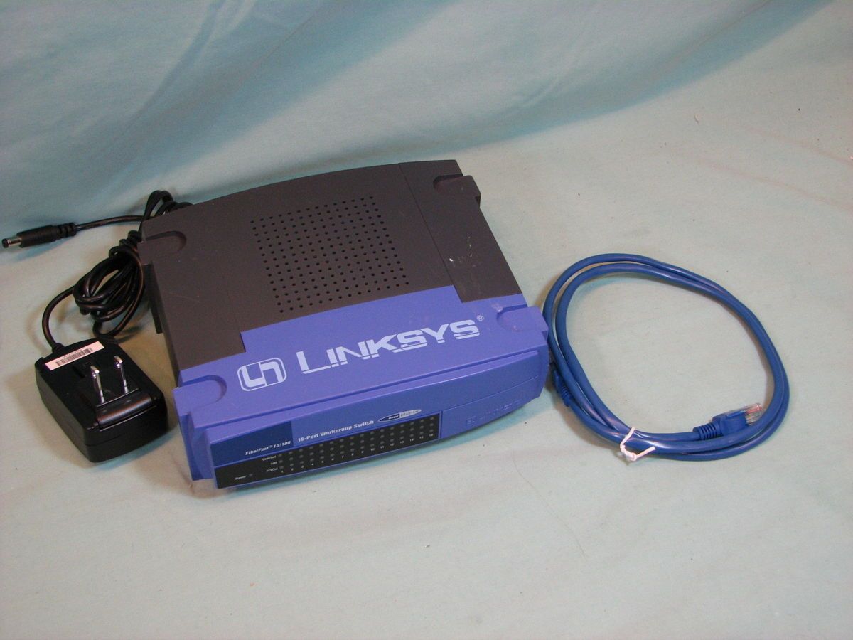 Linksys Cisco EtherFast EZXS16W 16 Port Workgroup 10 100 Switch FREE 