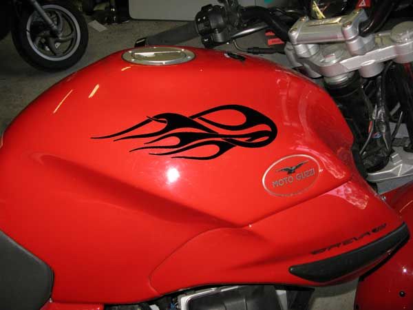 Vinyl Motorcycle motorbike Flame Tank or Helmet Decal Set 29