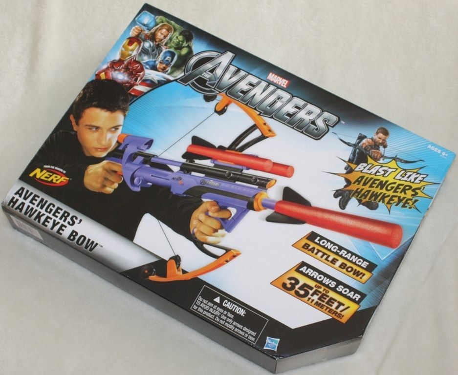   Avengers Nerf Hawkeye Battle Bow Long Range Arrows Soar Up To 35 Feet