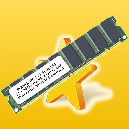 512MB 168pin PC133 SDRAM Low Density 133MHz 512 PC 133