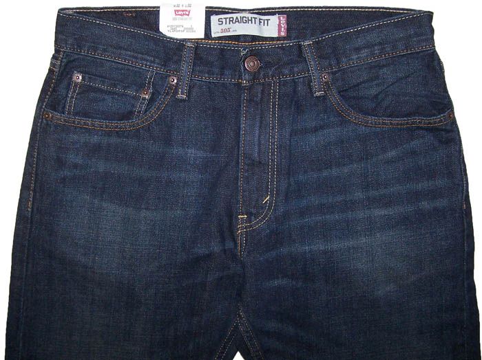 Levis 505 Mens Straight Fit Dark Wash Jeans   3449 NWT