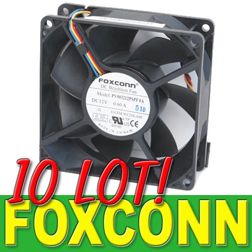 10 Lot New Foxconn 92mm Case Fans Fits Dell Systems More PV903212PSPF 