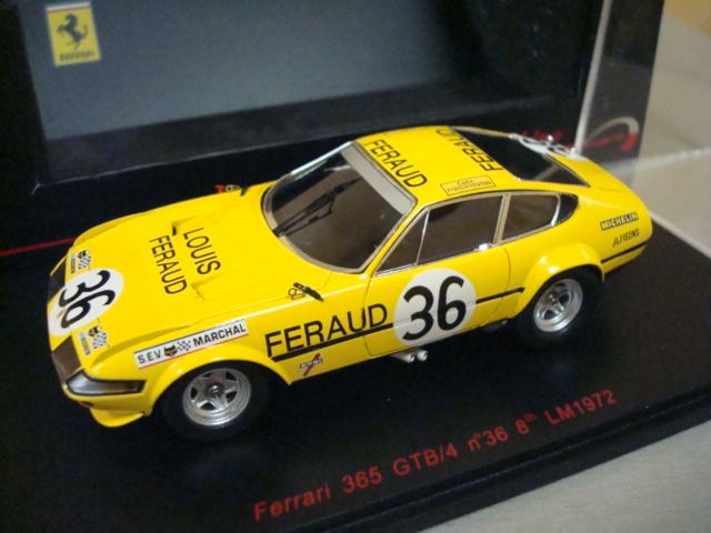 43 RED LINE FERRARI 365 GTB/4 8TH LE MANS 1972 CAR N. 36