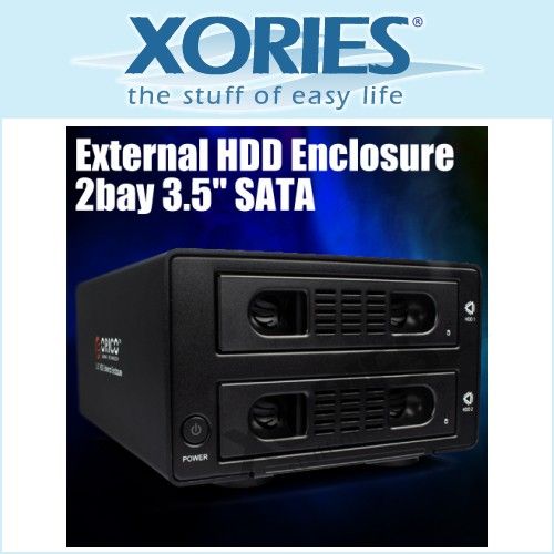 Bay 3.5” HDD Enclosure+USB3.0/eSATA/ Clone Support/Intelligent 