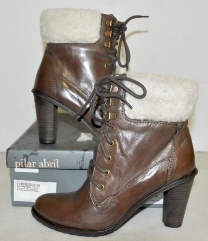 Pilar Abril Womens Salud Ankle Boot Brown Size 7 5 US