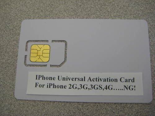 Universal Activation Sim Card for iPhone 2G 3G 3GS 4 4S