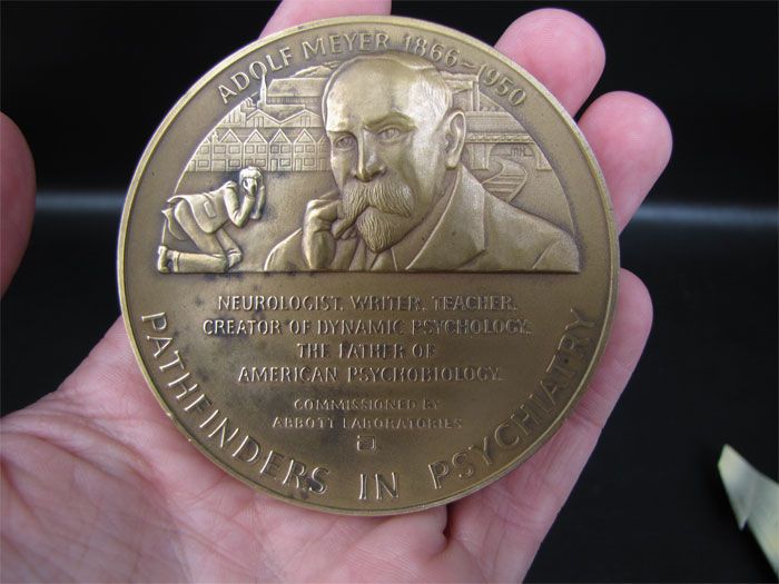 Abbott Labs Adolf Meyer Psychiatry Bronze Medallion