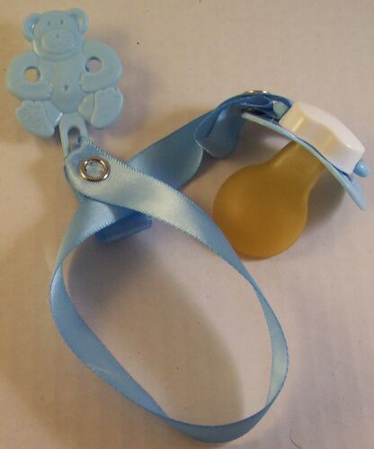 ADULT BABY dummy Pacifier & Clip blue Teddy bear nuk 5