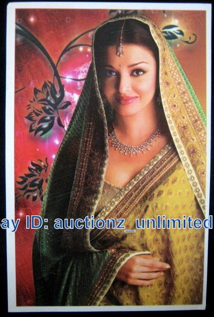 Bollywood actors: Aishwarya Rai - Rare postcard post cards India