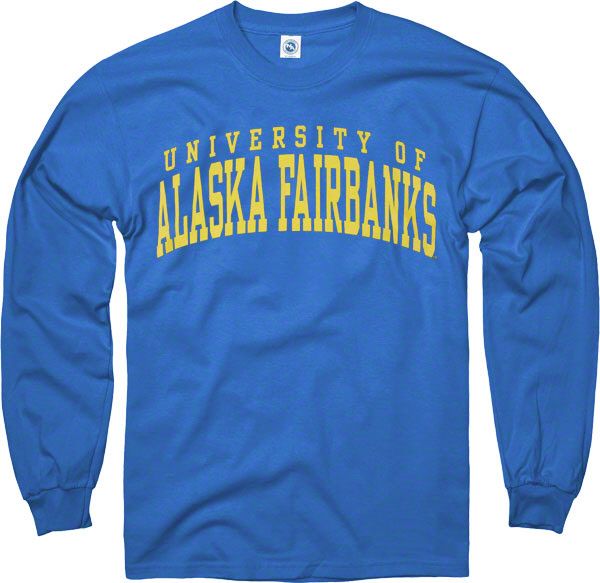 Alaska Fairbanks Nanooks Royal Arch Long Sleeve T Shirt