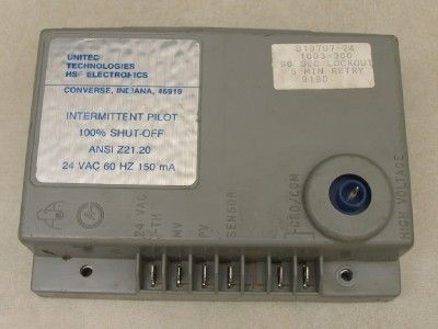 UNITED TECHNOLOGIES HSC ELECTRONICS B13707 24 Intermittent Pilot 100% 