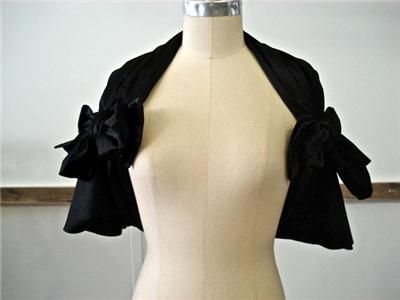 Alannah Hill My Wretched Soul Black Bow Cape Bolero Shrug RRP $369 New 