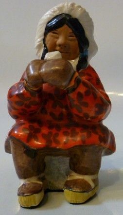 1962 C Alan Johnson  Lady Sitting on a Pot Eating  Figurine