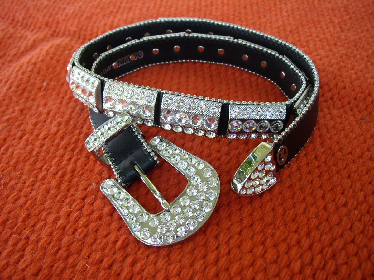 BLING BLING BLING Christine Alexander Rhinestone Belt Size M