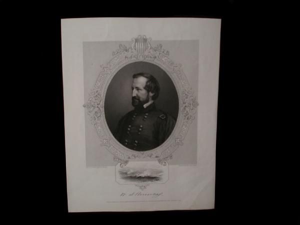 1864 Civil War General Rosecrans Engraving from Brady Ambro