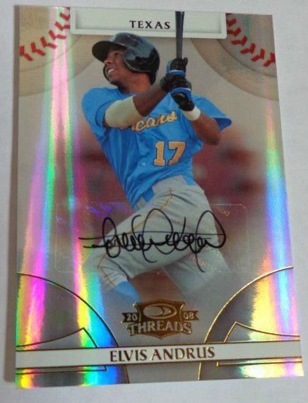 2008 Donruss Threads Elvis Andrus Autograph Auto RC Ed 457 749 Rangers 