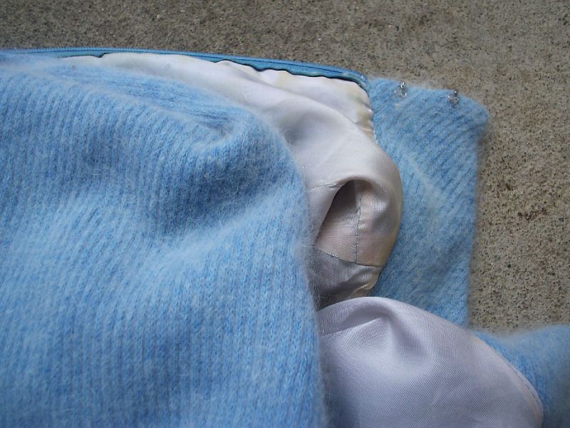 vintage blue angora cashmere sweater dress m