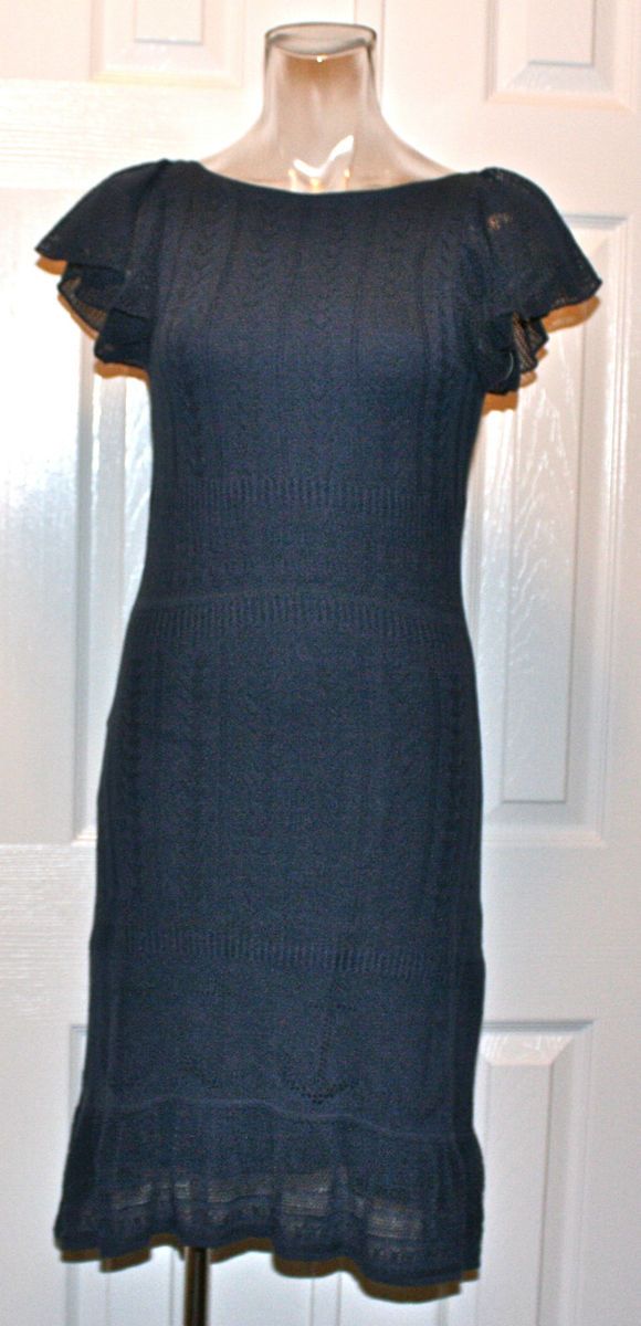 Lilly Pulitzer Harmony Dress Anchor Pointelle True Navy Sizes XS L 