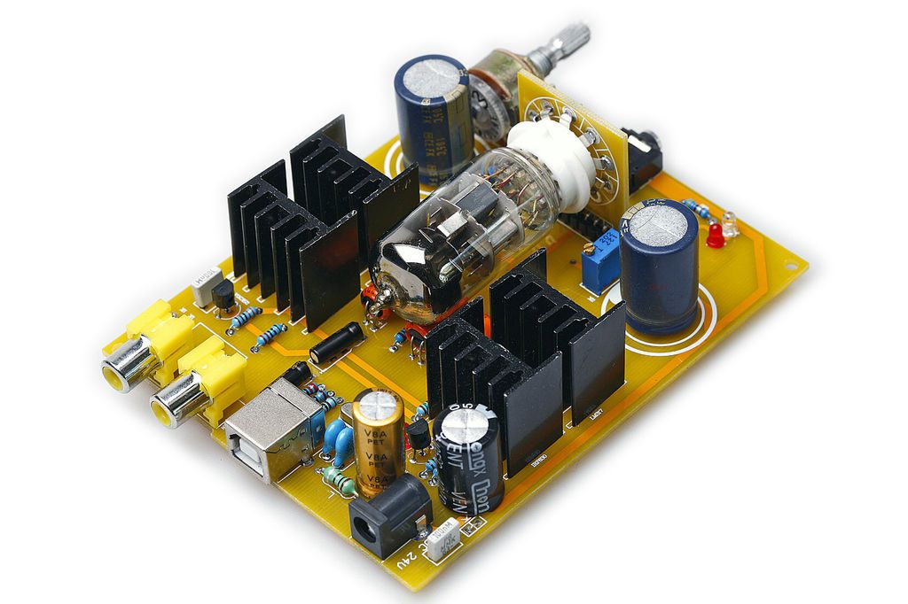 assembled 6n11 tube headphone amp with usb decoder from hong