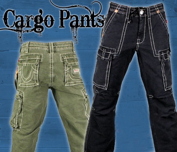 true religion green cargo pants