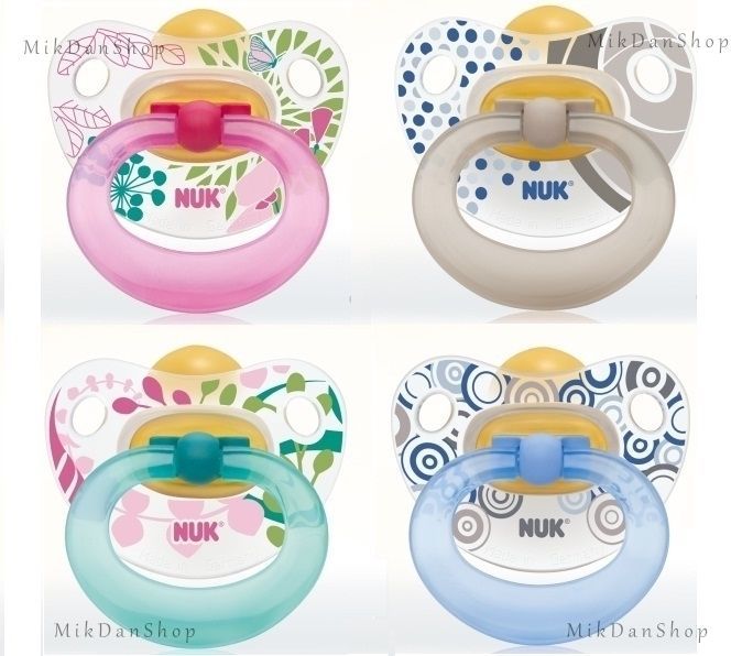 NUK 2 Pack Classic Latex BPA Free Pacifier, Size 3, Colors May Vary