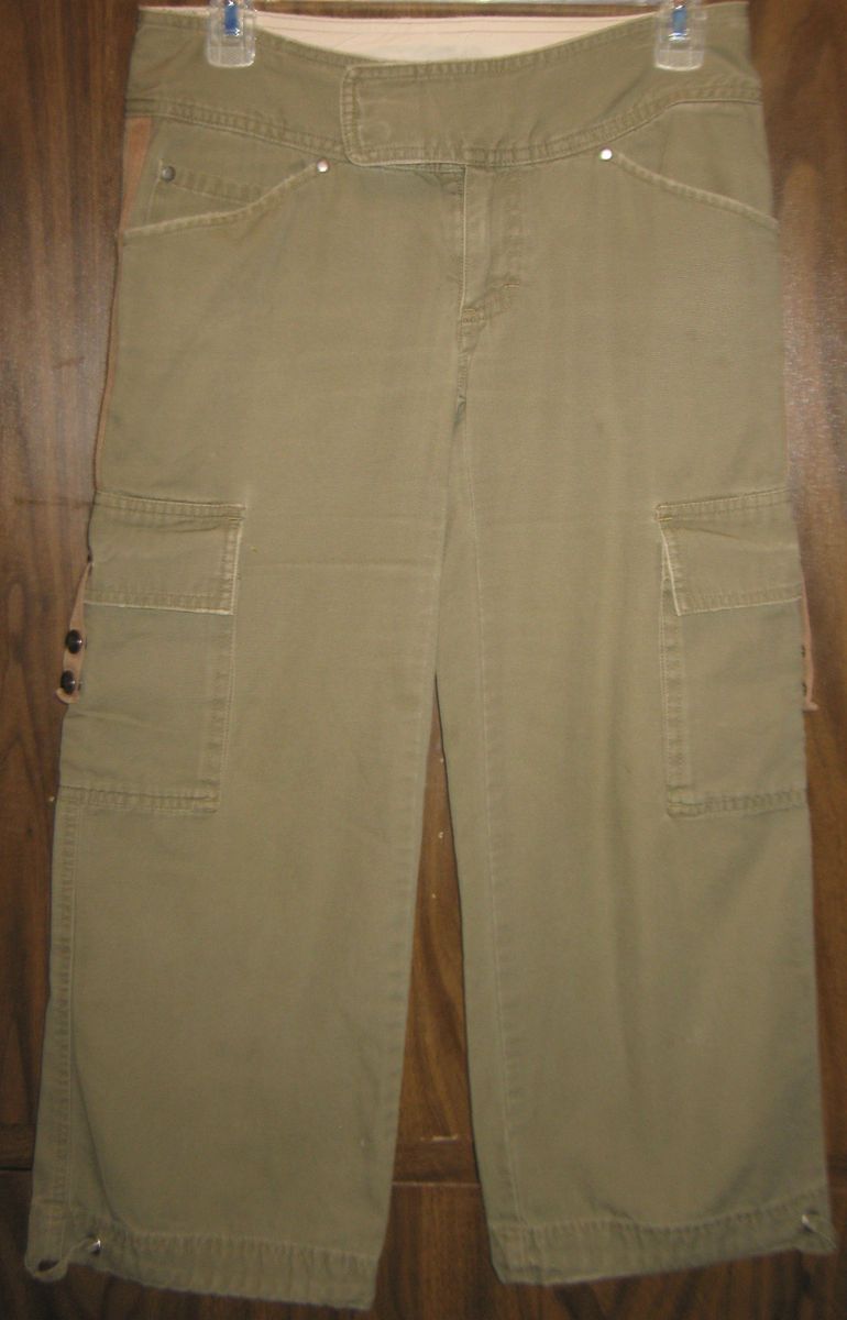 Womens The North Face Cargo Capri Cropped Pants A5 Series Size 2 Olive 